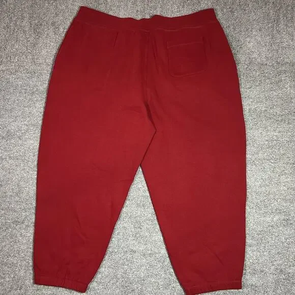 Polo Ralph Lauren Pants Mens Big 4X Red Fleece Sweatpants Lounge Drawstring - Picture 4 of 13